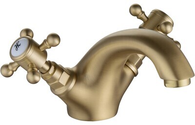 Graham Basin Mixer & Pop Up Waste - Brushed Brass