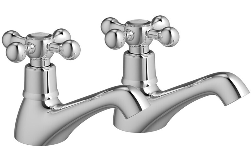 Simon Bath Pillar Taps - Chrome