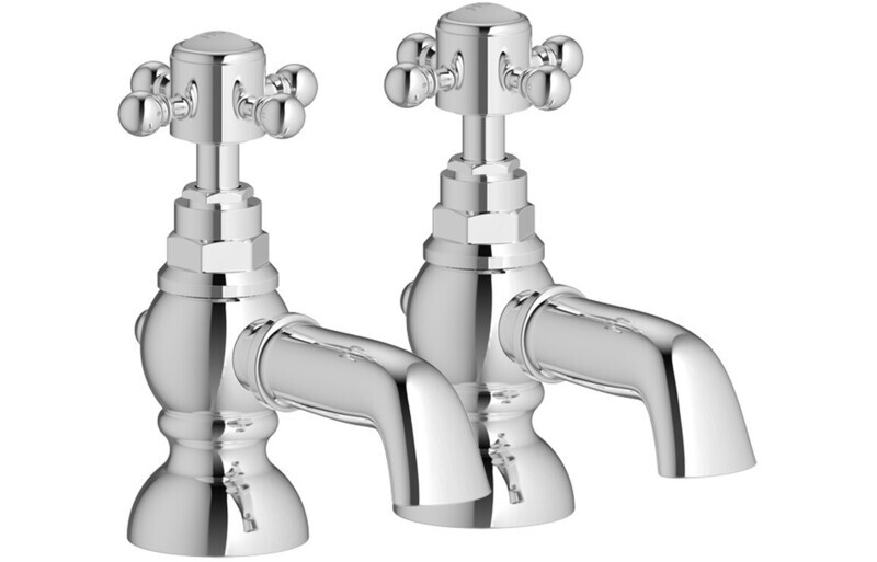 Graham Bath Pillar Taps - Chrome