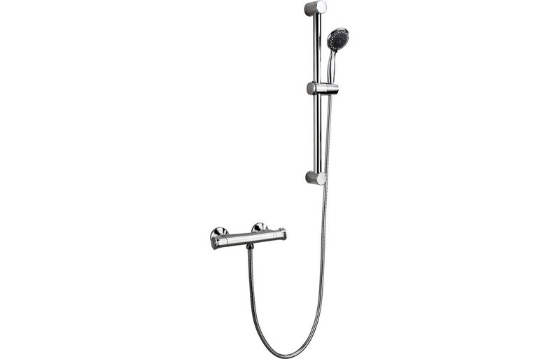 Enzo Low Pressure Thermostatic Bar Mixer Shower - Chrome