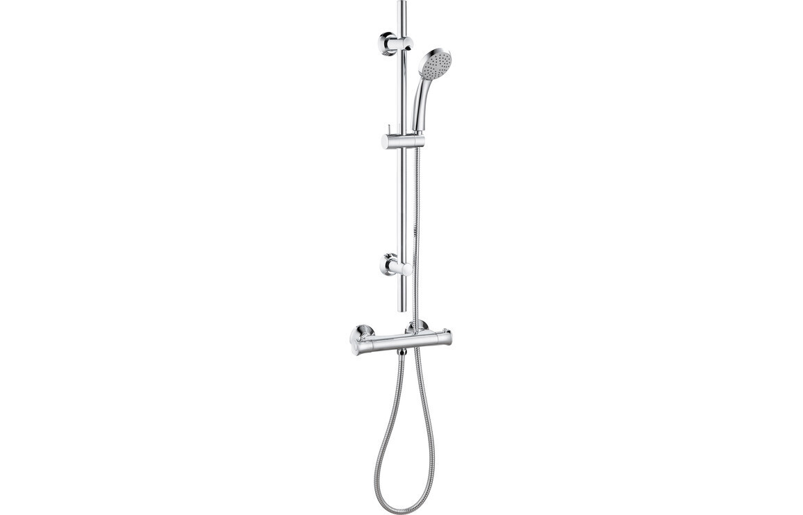 Pandy Thermostatic Bar Mixer Shower - Chrome