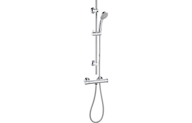 Pandy Thermostatic Bar Mixer Shower - Chrome