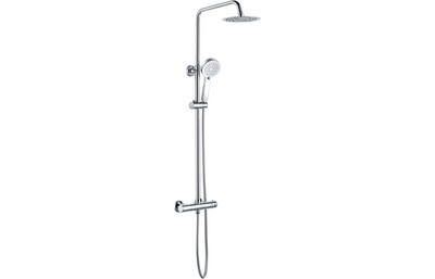 DISCONTINUED Vivian Thermostatic Bar Mixer w/Riser & Overhead Kit - Chrome