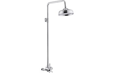 Basil Shower Pack Two - Concentric Single Outlet Shower Valve & Overhead Kit - Chrome