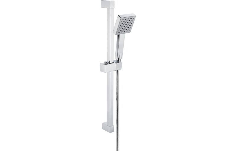DISCONTINUED Square Slider Rail Kit & Single Mode Handset - Chrome