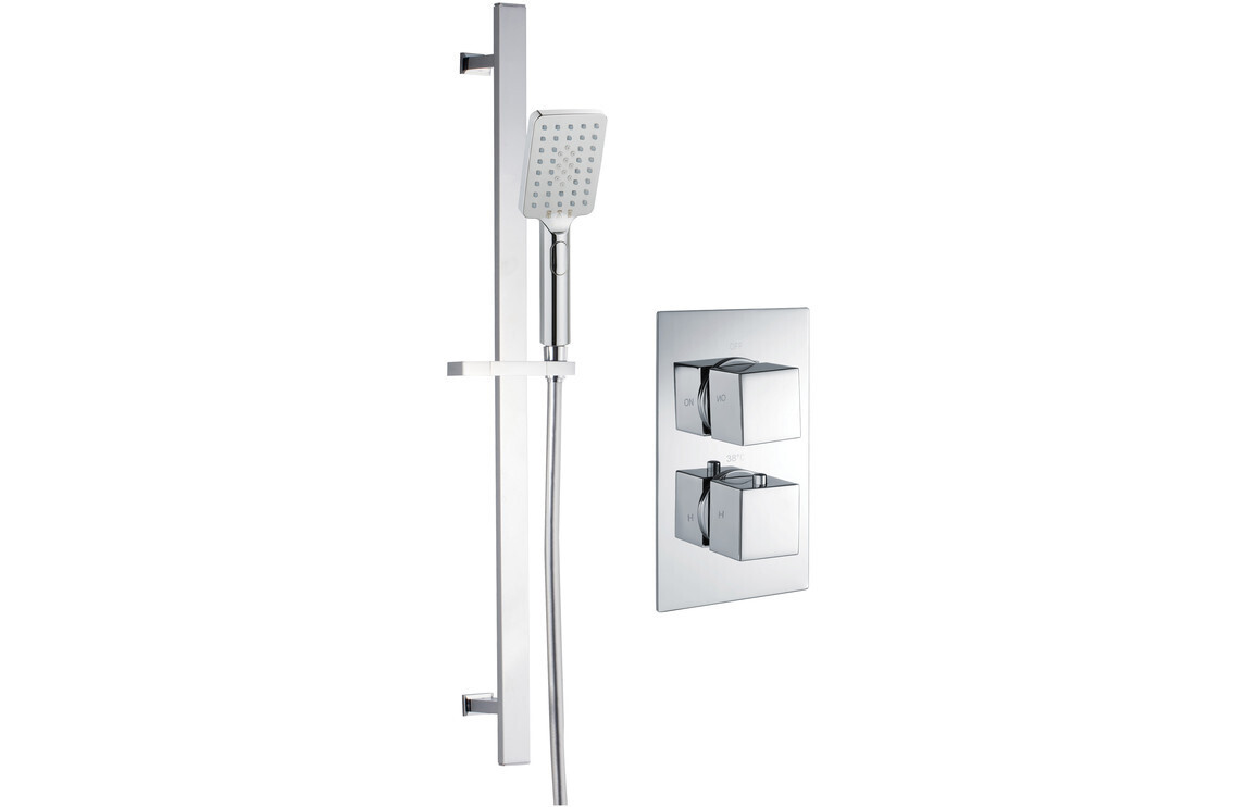 DISCONTINUED Cody Shower Pack One - Single Outlet Twin Shower Valve w/Riser Kit - Chrome