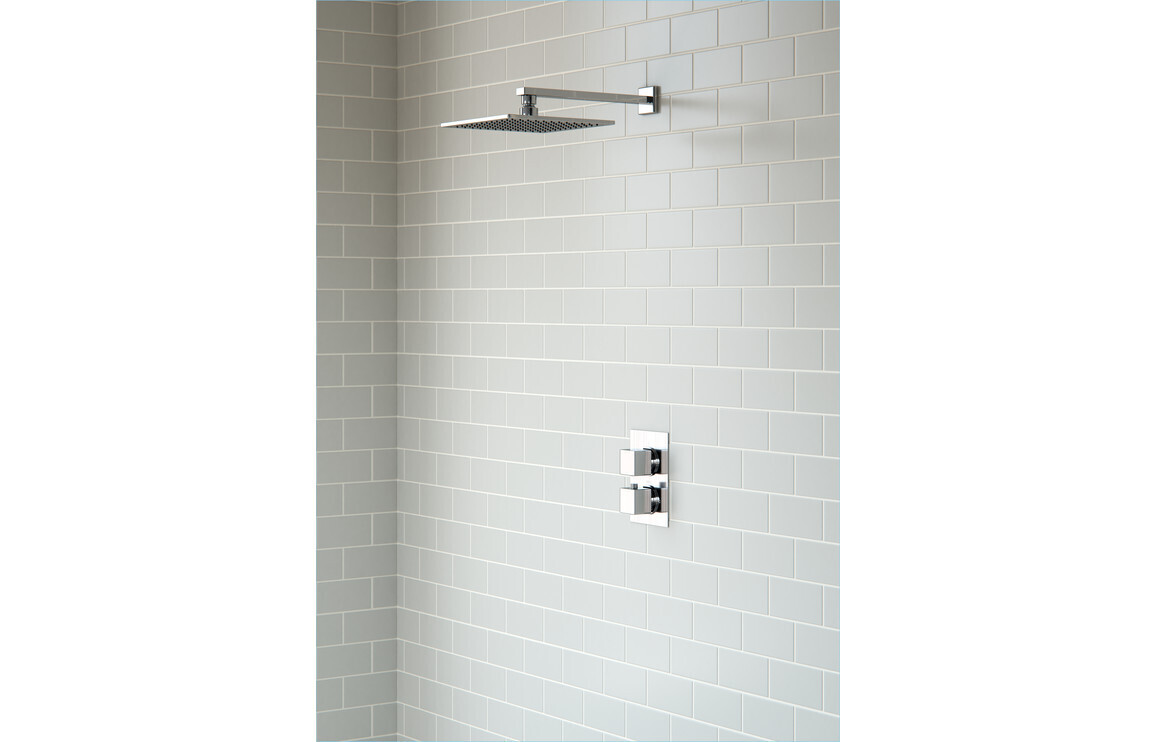 DISCONTINUED Cody Shower Pack Two - Single Outlet Twin Shower Valve w/Overhead - Chrome