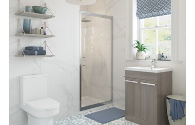 Cleopatra 760mm Infold Door - Chrome