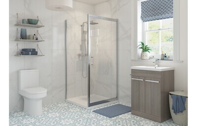 Cleopatra 760mm Infold Door - Chrome