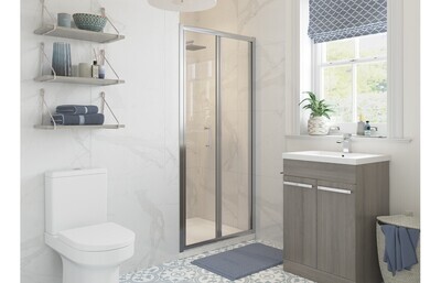 Cleopatra 760mm Bi-fold Door - Chrome