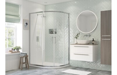 Isaac 1200x900mm 2 Door Offset Quadrant - Chrome