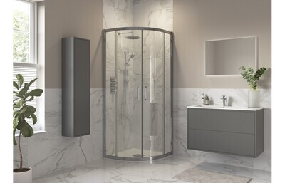 Athen 900x900mm 2 Door Quadrant - Chrome