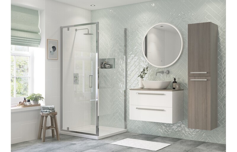 Isaac 760mm Side Panel - Chrome