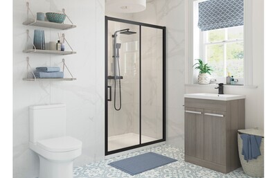Cleopatra 1200mm Sliding Door - Black