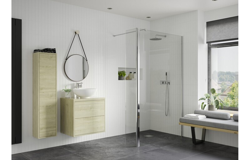 Athen Optional 330mm Rotatable Wetroom Panel (Retrofit) - Chrome