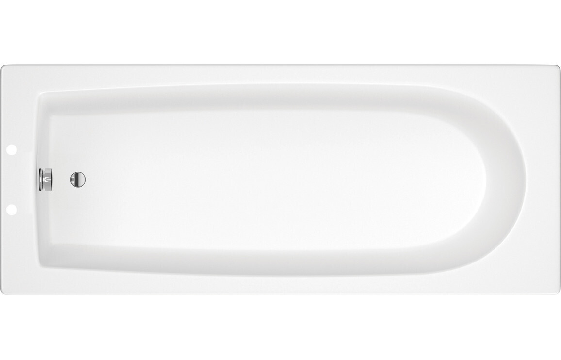 Pearce D Shape Single Ended SUPERCAST 1700x700x550mm 2TH Bath w/Legs