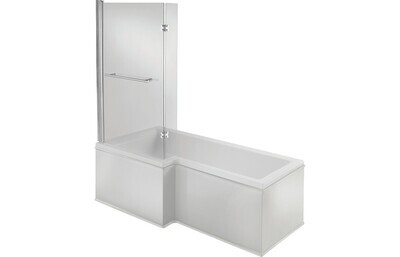 Natasha L Shape 1700x850x560mm 0TH Shower Bath Pack (LH)