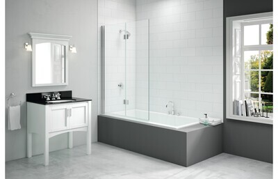 Merlyn 1100x1500mm 2-Panel Folding Hinged Bath Screen Merlyn 1100x1500mm 2-Panel Folding Hinged Bath Screen