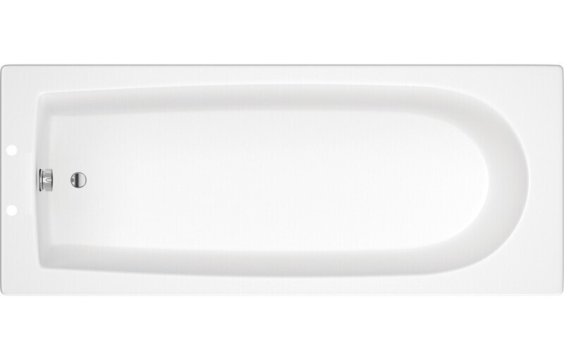 Pearce D Shape Single Ended 1700x700x550mm 2TH Bath w/Legs