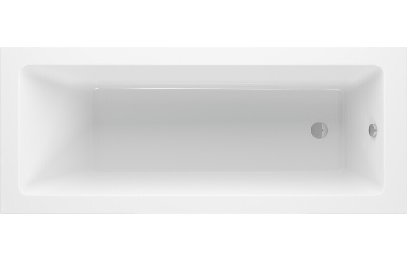 Natasha Square Single Ended SUPERCAST 1700x700x550mm 0TH Bath w/Legs