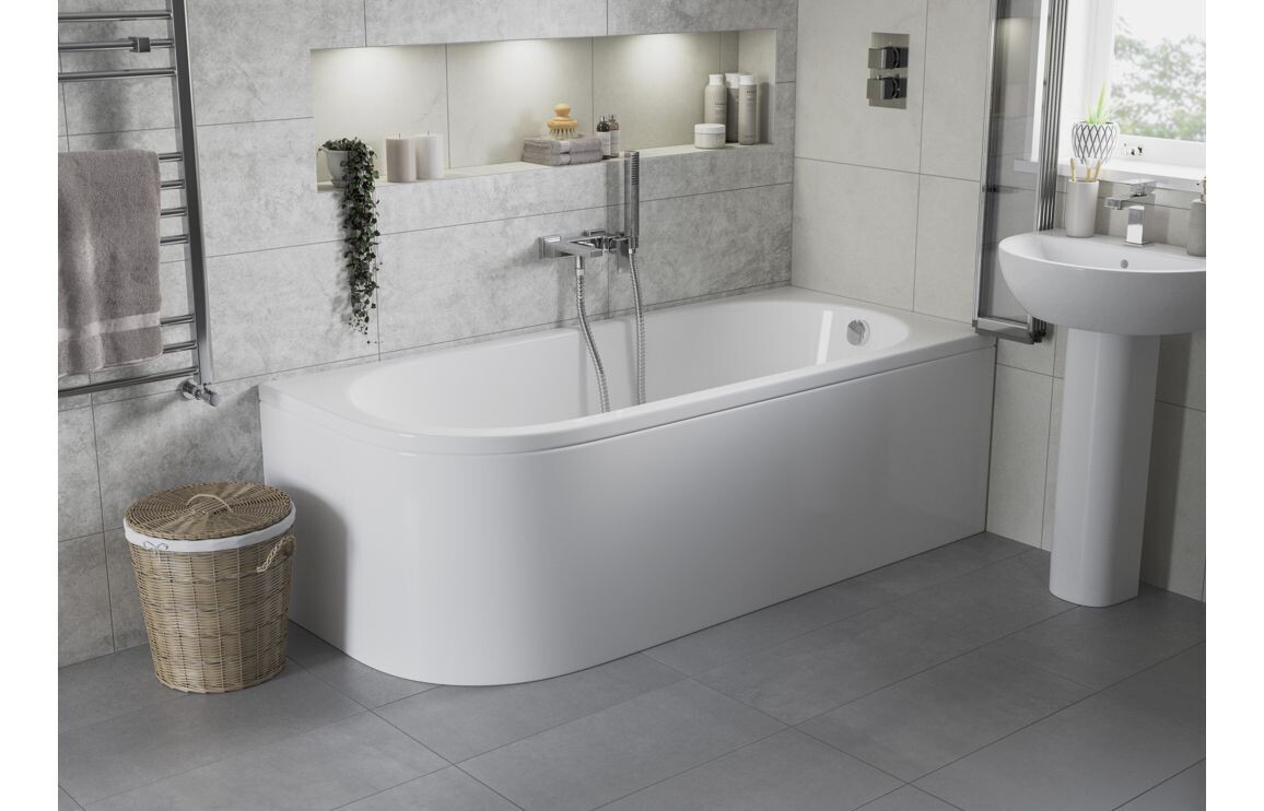 Susan J Shape 1500x725x600mm 0TH Bath w/Legs (LH)