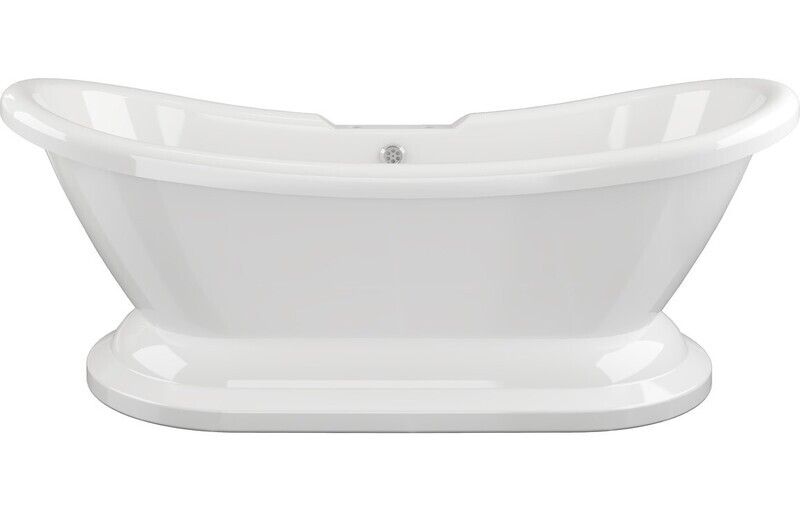 Greg Freestanding 1760x700x720mm 2TH Bath w/Base - White