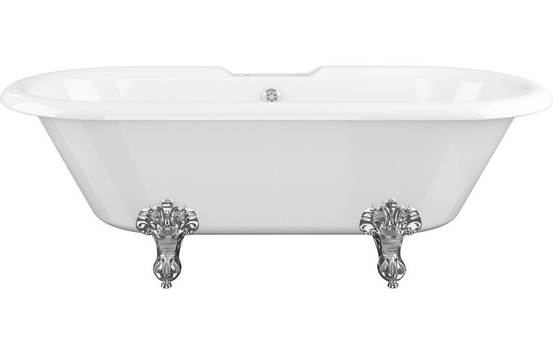 Ricardo Freestanding 1690x740x620mm 2TH Bath w/Feet - White