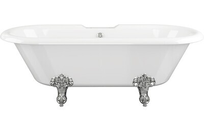Ricardo Freestanding 1690x740x620mm 2TH Bath w/Feet - White