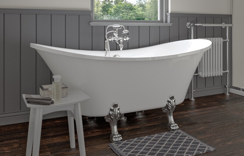 Farley Freestanding 1760x710x775mm 0TH Bath w/Feet