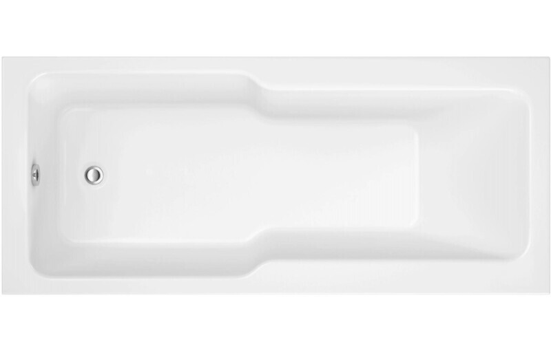 Ocean Straight 1700x750x550mm 0TH "C" Shower Bath w/Legs