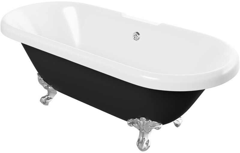 Ricardo Freestanding 1690x740x620mm 2TH Bath w/Feet - Black