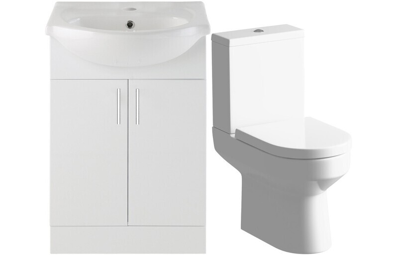 Cara 650mm Vanity & C/C Toilet Pack