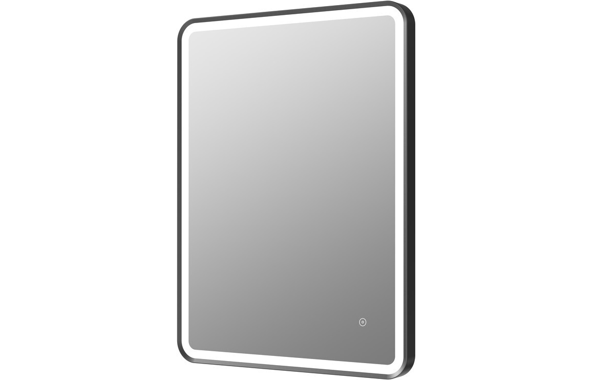 Katrina 600mm Rectangle Front-Lit LED Mirror - Matt Black