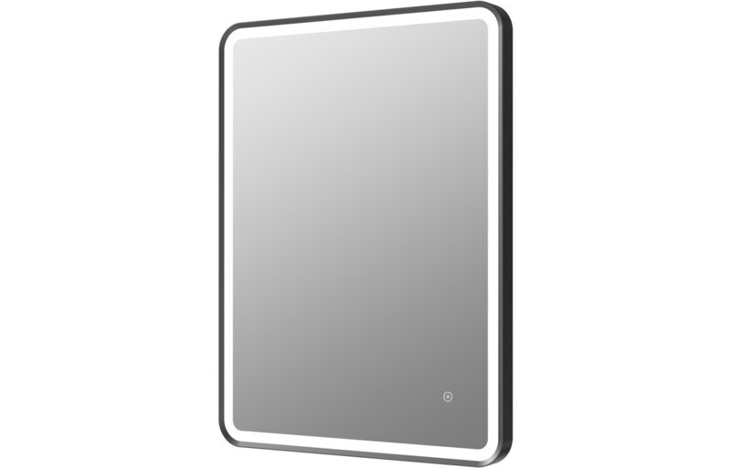 Katrina 600mm Rectangle Front-Lit LED Mirror - Matt Black