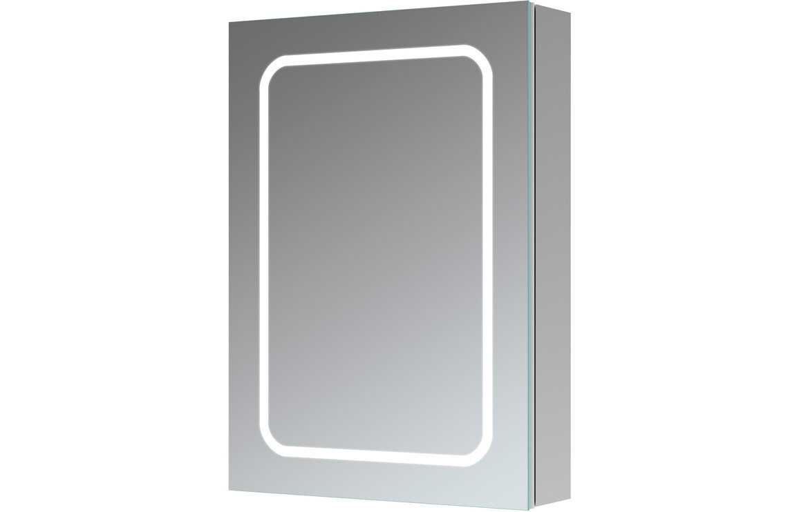 Ruby 500mm 1 Door Front-Lit LED Mirror Cabinet