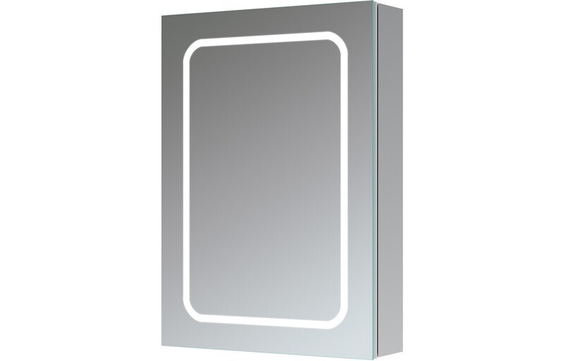 Ruby 500mm 1 Door Front-Lit LED Mirror Cabinet