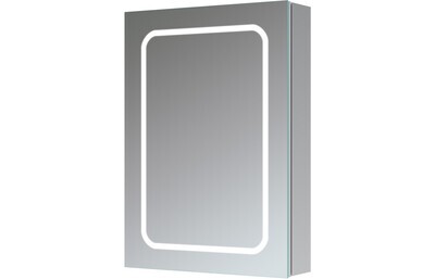 Ruby 500mm 1 Door Front-Lit LED Mirror Cabinet