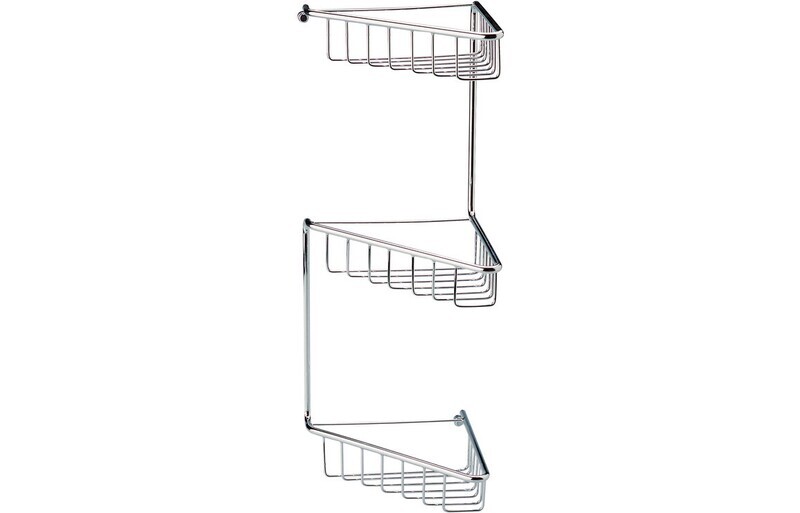 Ella 3-Tier Corner Shower Caddy - Chrome