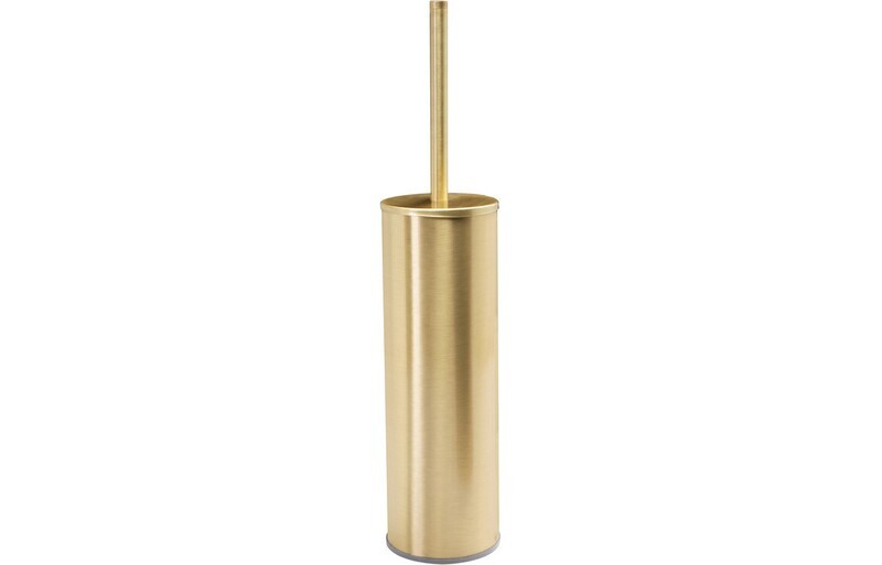 Burt Wall Mounted Toilet Brush Holder - Brushed Brass