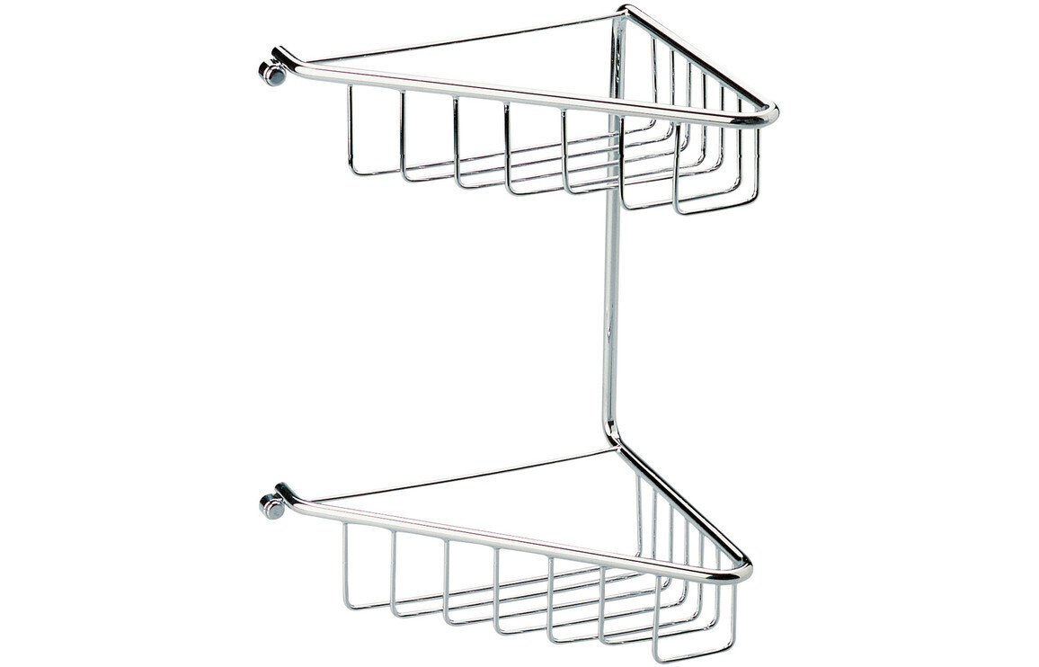 Ella 2-Tier Corner Shower Caddy - Chrome