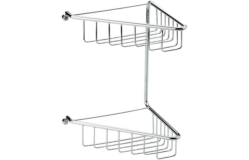 Ella 2-Tier Corner Shower Caddy - Chrome