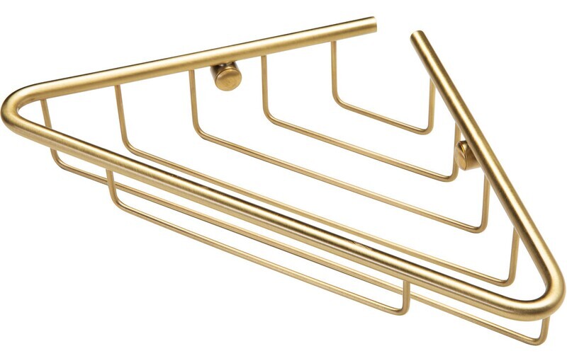 Ella 1-Tier Corner Shower Caddy - Brushed Brass