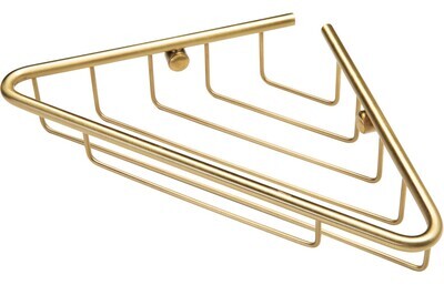 Ella 1-Tier Corner Shower Caddy - Brushed Brass