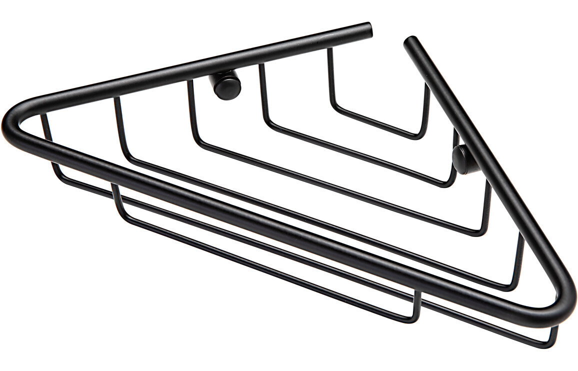 Ella 1-Tier Corner Shower Caddy - Black