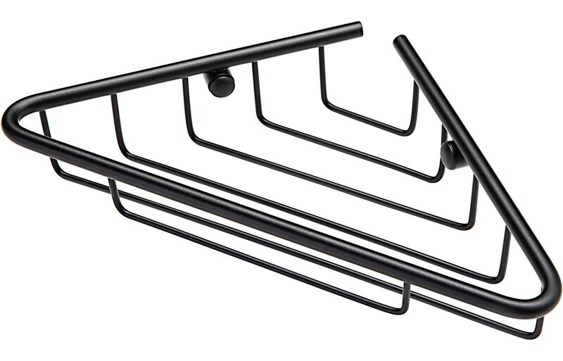 Ella 1-Tier Corner Shower Caddy - Black