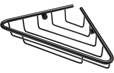 Ella 1-Tier Corner Shower Caddy - Black