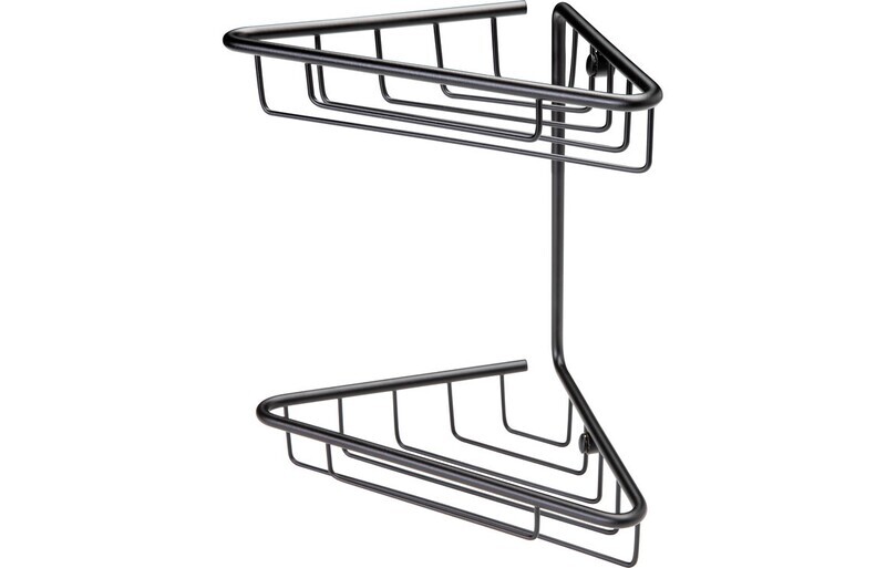 Ella 2-Tier Corner Shower Caddy - Black