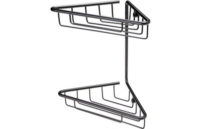 Ella 2-Tier Corner Shower Caddy - Black