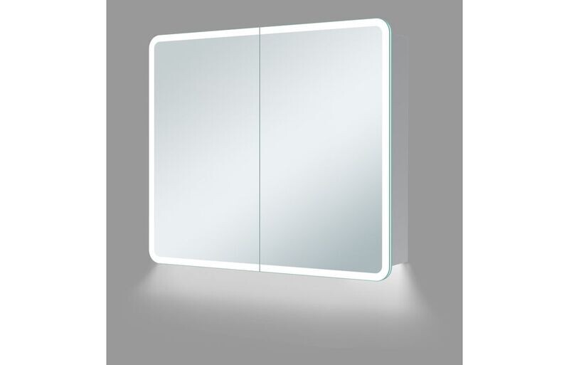 Amber 600mm 2 Door LED Mirrored Cabinet