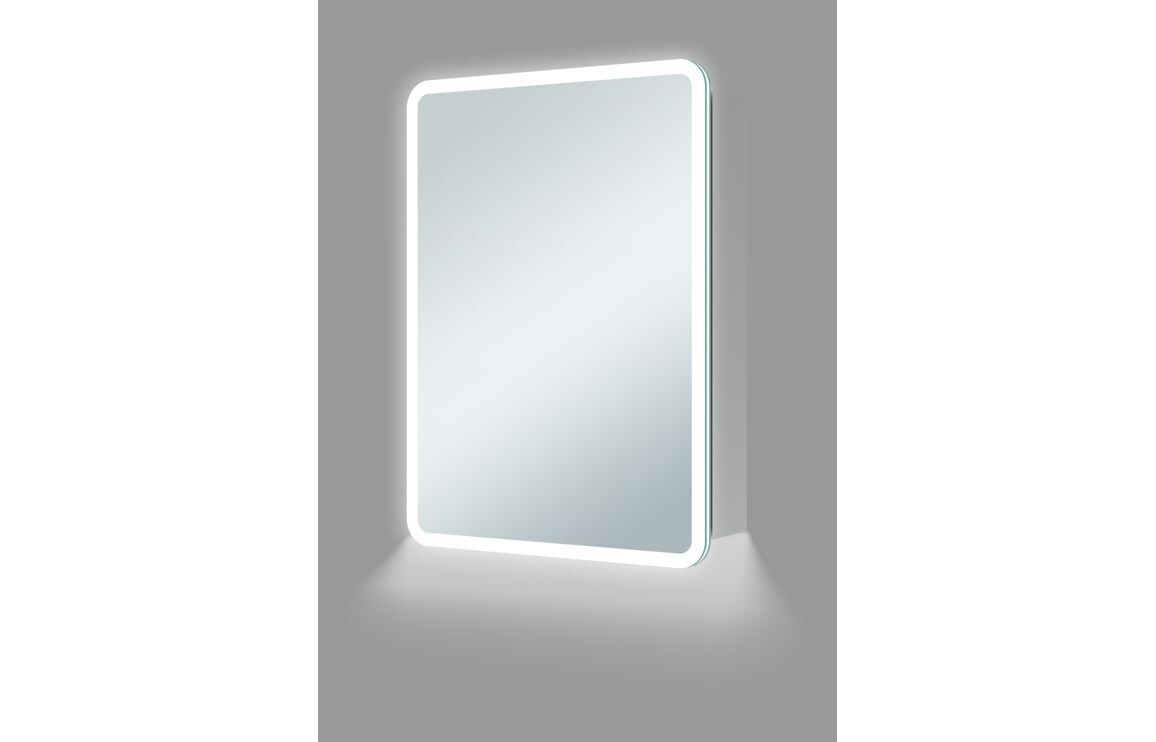 Amber 500mm 1 Door LED Mirrored Cabinet